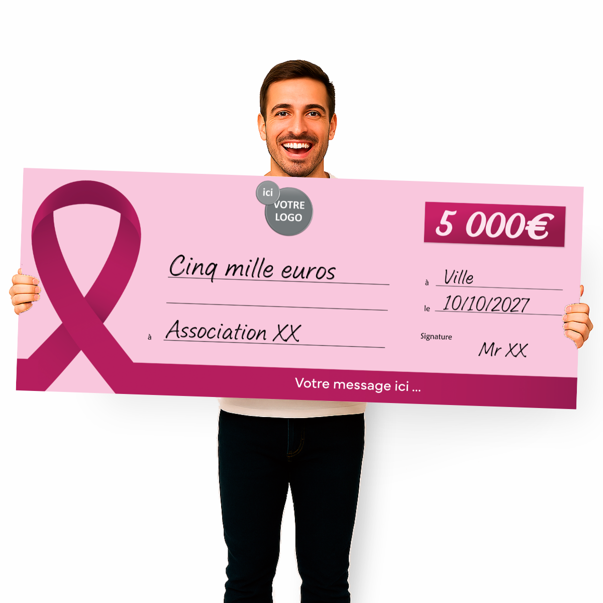 Faux cheque Octobre Rose a imprimer Faux cheque Octobre Rose a imprimer