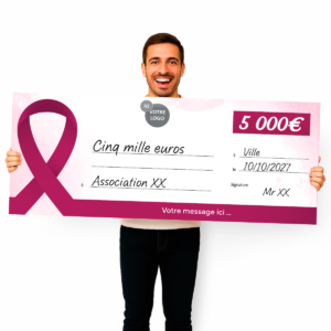 Faux cheque geant octobre rose 2026