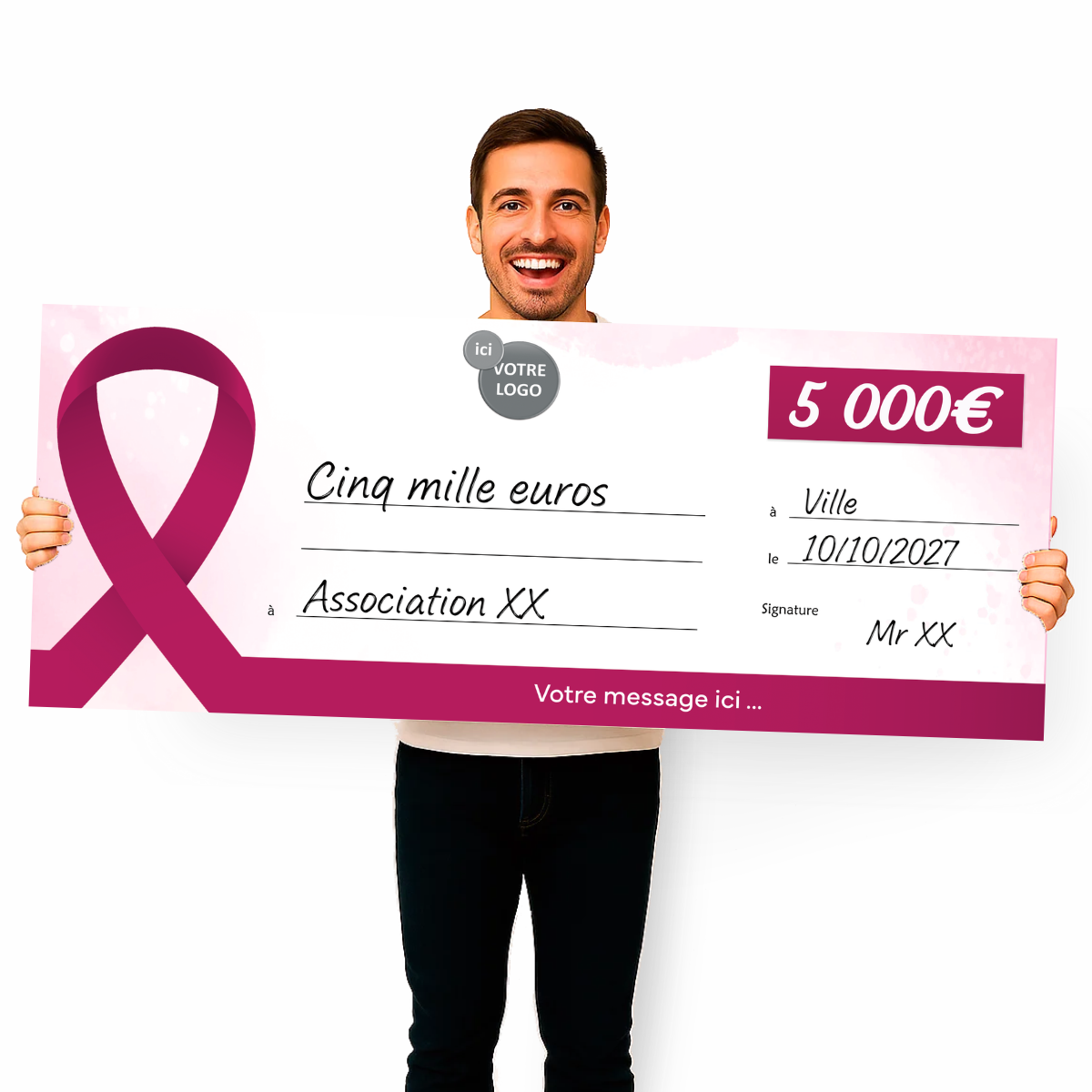 Faux cheque geant octobre rose 2026 Faux cheque geant octobre rose 2026