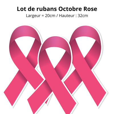 Lot de Pancartes Ruban Rose Octobre Rose Lot de Pancartes Ruban Rose Octobre Rose