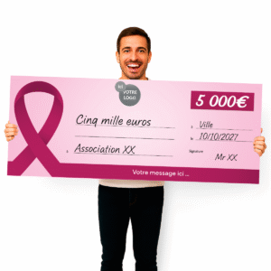 Template cheque remise de don Octobre Rose