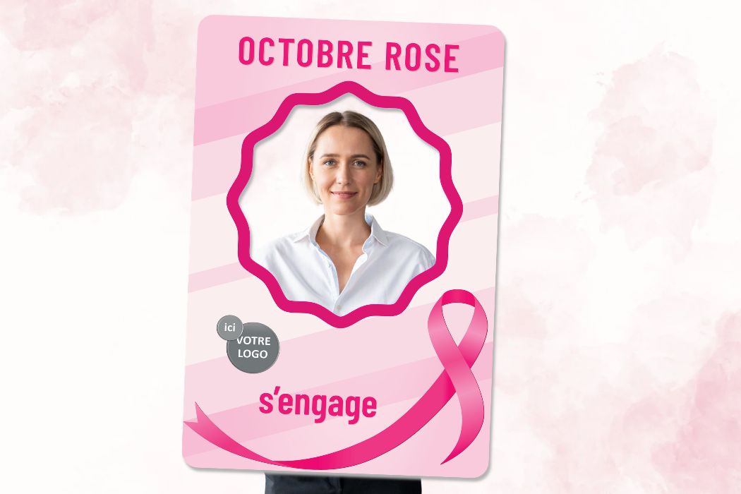 Cadre photobooth Octobre Rose entreprise 2026 Cadre photobooth Octobre Rose entreprise 2026
