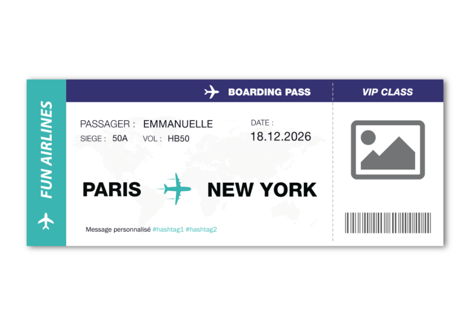 Carte d'embarquement geante à imprimer Carte d'embarquement geante à imprimer